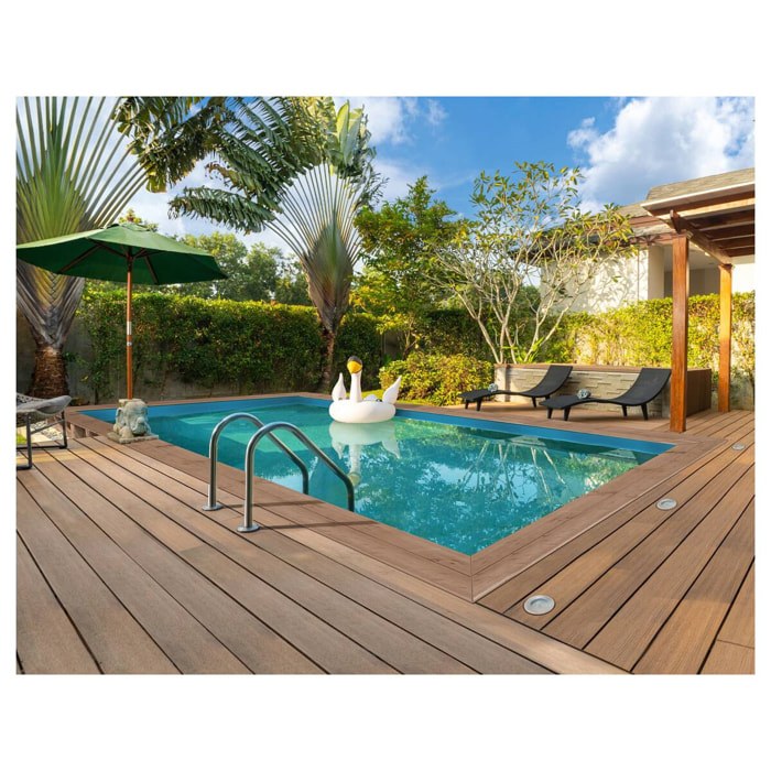 Piscine bois rectangle " Panama 130 "- 6.20 x 4.10 x 1.31 m