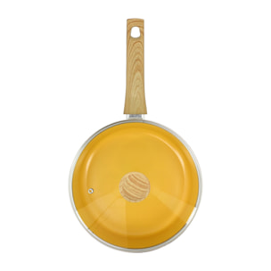 Sauteuse en revêtement céramique 24cm jaune - tous feux COLORAMA