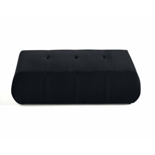 Onyx - pouf d'appoint - en velours côtelé - Noir