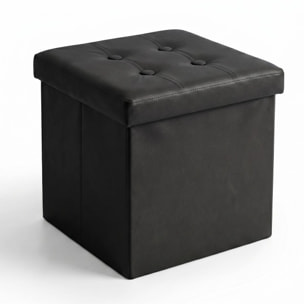 Pouf contenitore in PVC - NERO
