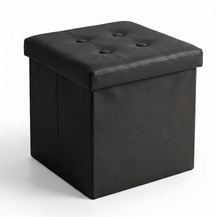 Pouf contenitore in PVC - NERO