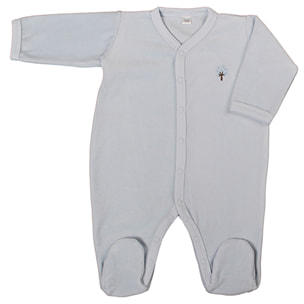 Pyjama velours coton bio Bleu