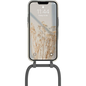 Coque avec cordon WOODCESSORIES iPhone 13 Pro Tour de cou gris foncé