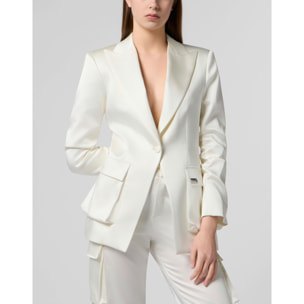 PHILIPP PLEIN Satin Cargo Fit Blazer