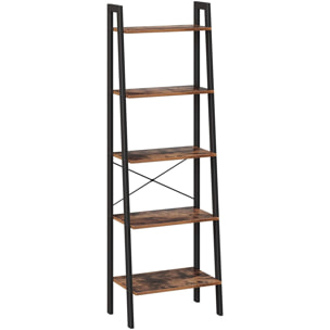 Libreria a Scala Industrial LLS45X in Legno e Metallo