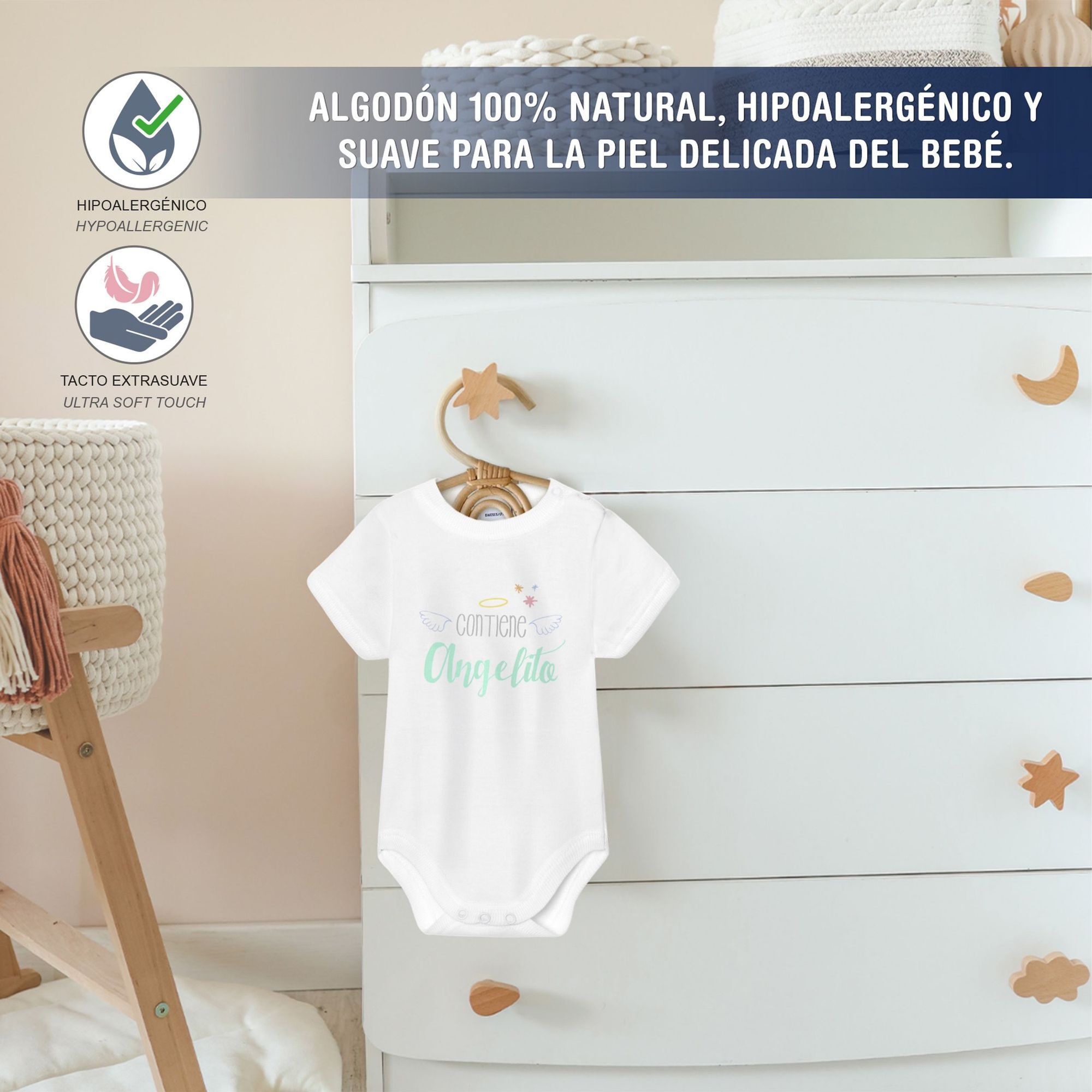 Body bebé personalizado frases algodón