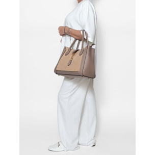 Borsa a mano Jordana da donna In Vera pelle Made in Italy 35x25,5x15 cm