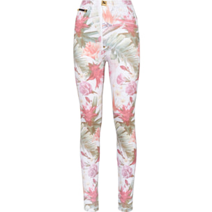 PHILIPP PLEIN Super High Waist Jegging FLOWERS