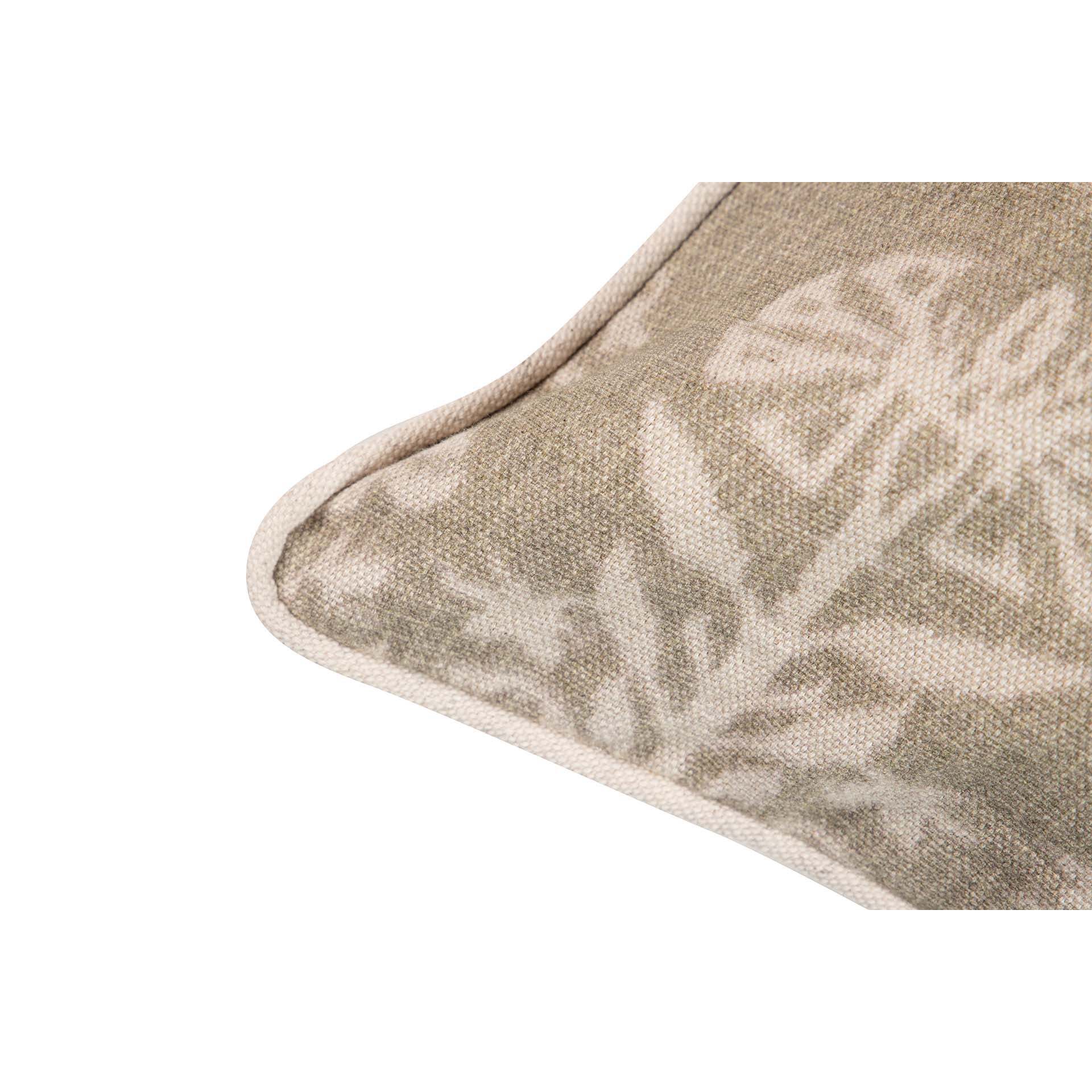 Cojin Lino Plantas Marron 45x13x45 Cm