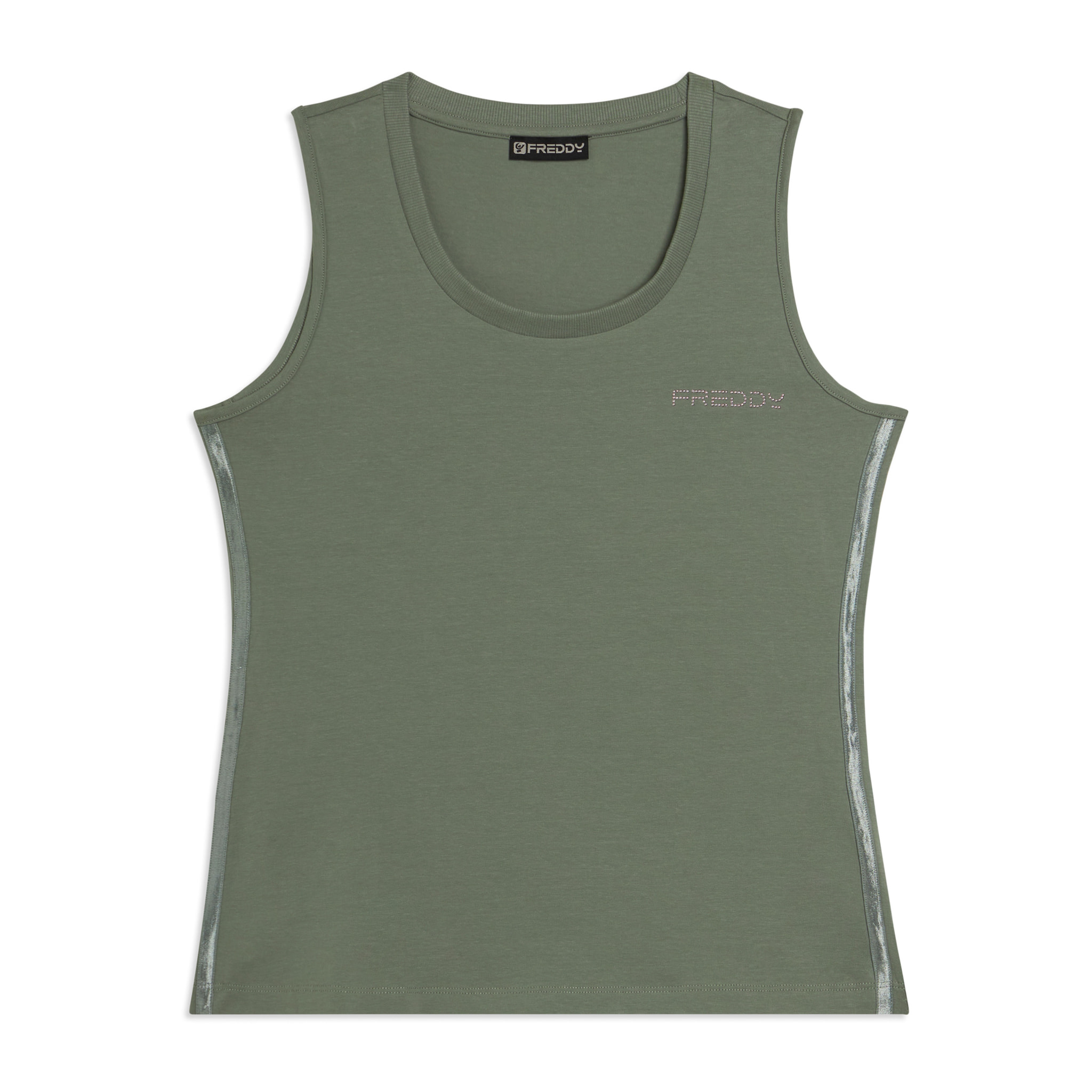 Canotta Regular con Logo FREDDY e Inserti Elastici
