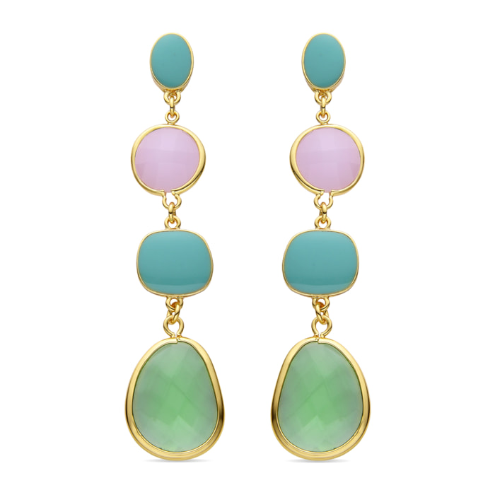 Pendientes acabado en oro amarillo de 18k