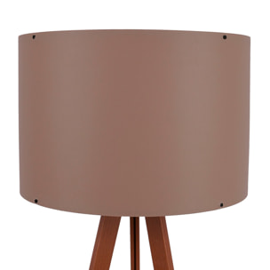 Lámpara de pie 38 x 140 cm. marrón visón, tipo E 27_x000D_
Max 60 W (Bombilla Incandescente)_x000D_
Max 20 - 25 W (Bombilla de Bajo Consumo)_x000D_
Max 9 - 15 W (Bombilla