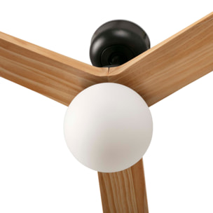 KLIM L Ventilador de techo negro/pino E27