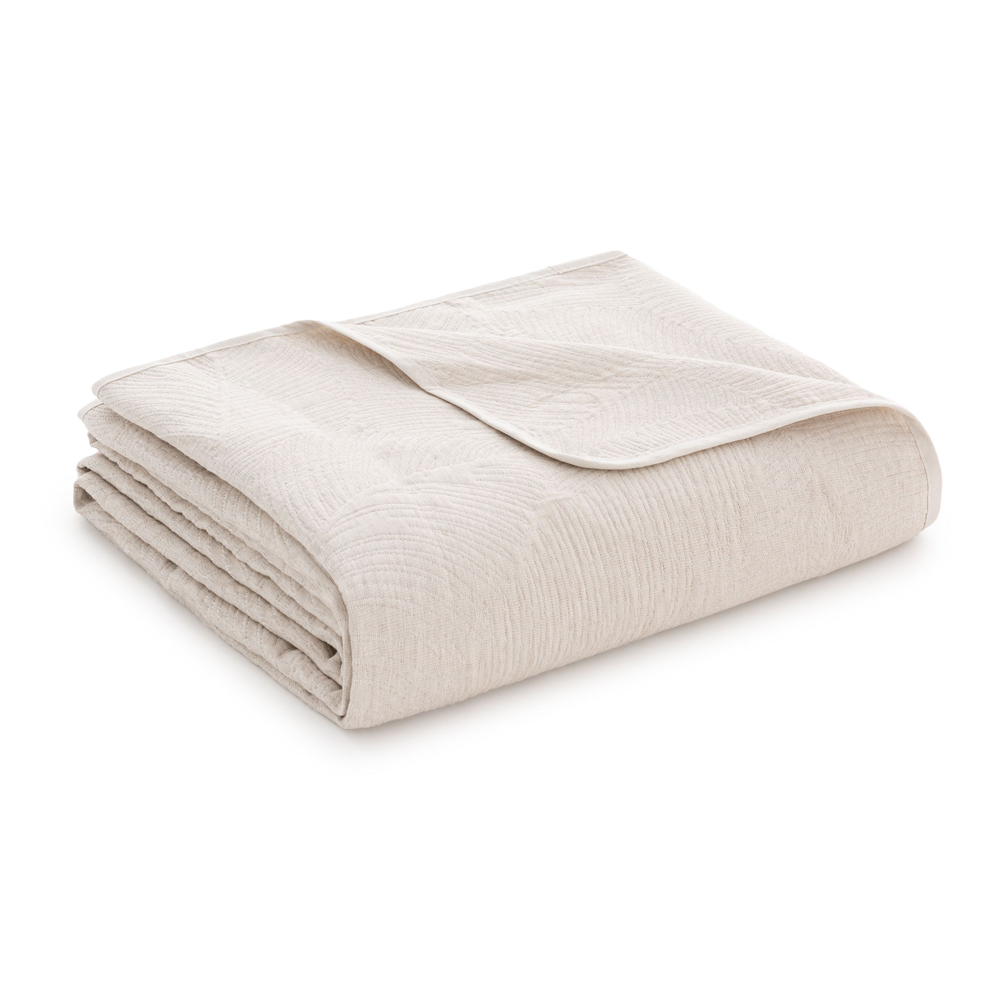 Colcha Jacquard algodón Adriel Beige