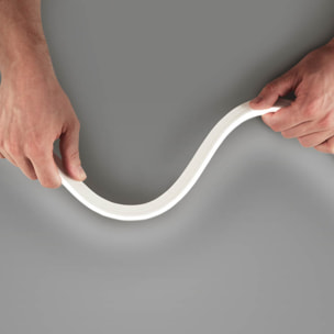 Ledsc4 LedsC4 - Tira LED Flexible 8000mm, Iluminación Decorativa para Hogar, 3529 Lúmenes, 3000K, Acabado Blanco, Material Resistente Poliuretano, Serie Asai Top Bend