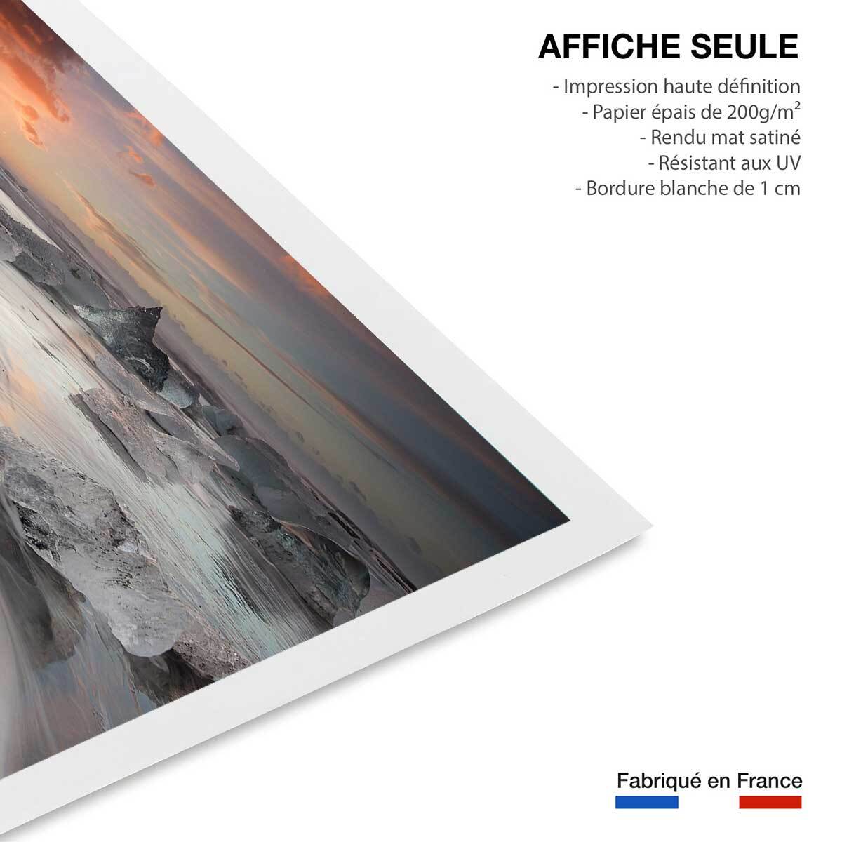 Affiche paysage Lagon glace Affiche seule