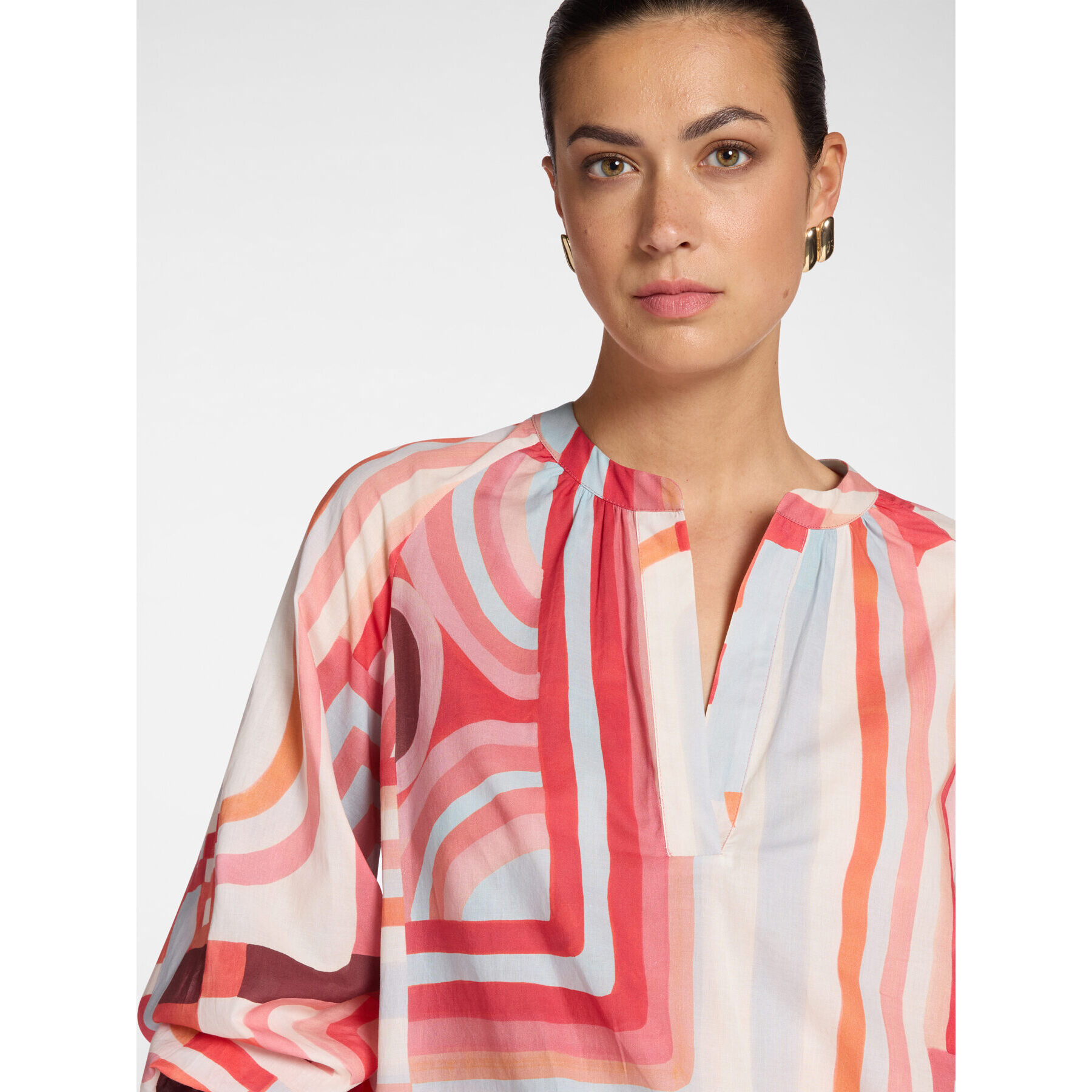 Elena Mirò - Blusa stampata - Rosso