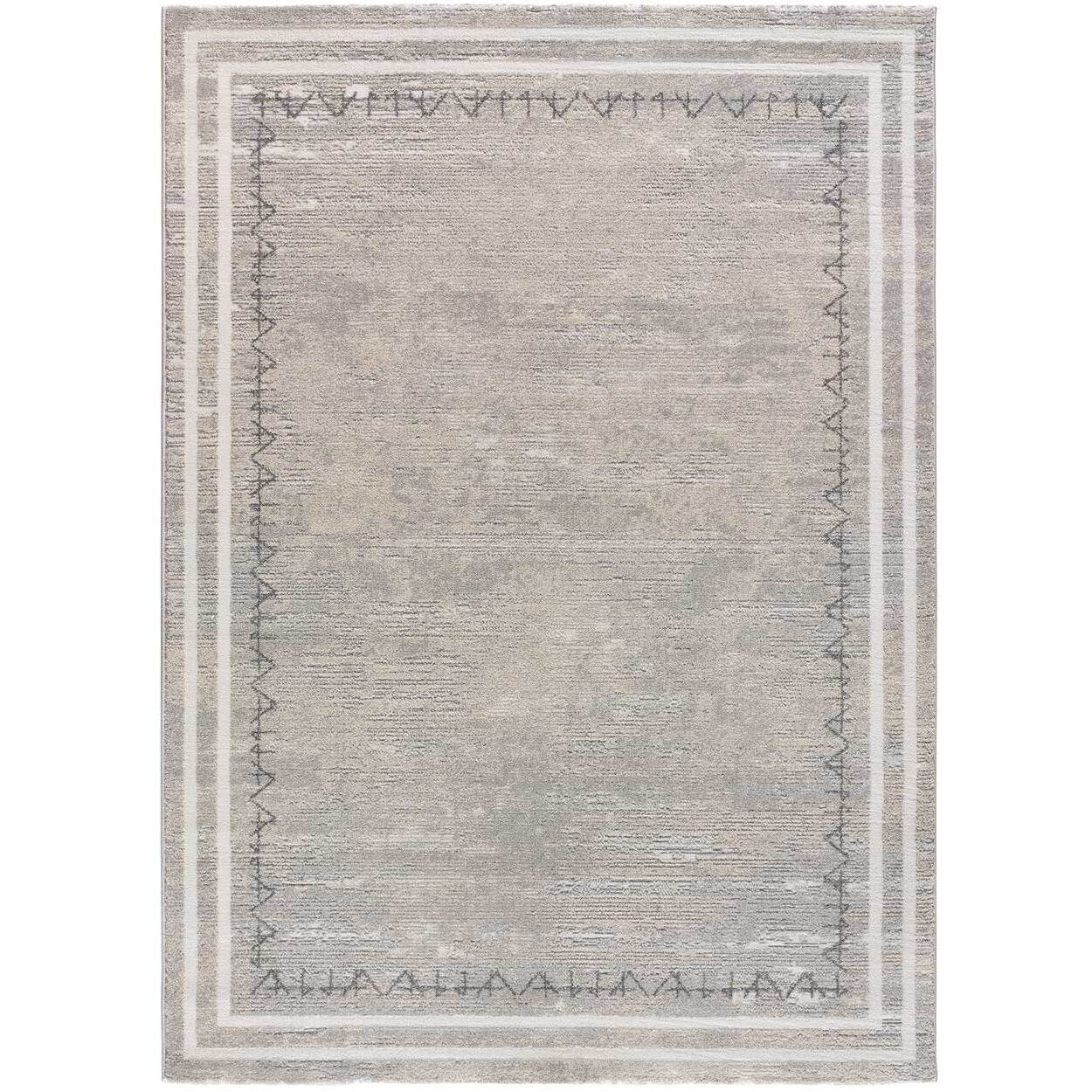 HL-IDENTITY Alfombra estilo Ã©tnico de pelo corto en color plata, varias medidas disponibles