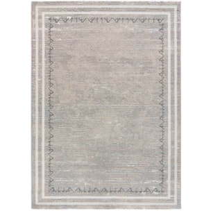HL-IDENTITY Alfombra estilo Ã©tnico de pelo corto en color plata, varias medidas disponibles