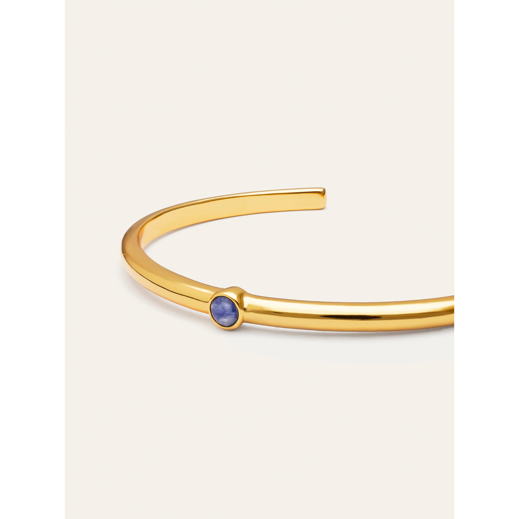 Brazalete Alma Cianita Baño Oro
