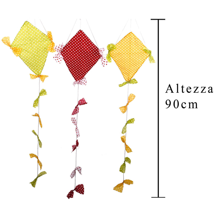 Aquilone A Pois. Altezza 90 Cm - Pezzi 4 - 28X90X1cm - Colore: Incolore - Bianchi Dino - Fiori E Soggetti Da Appendere