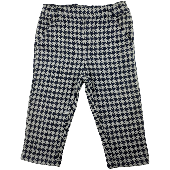 PANTALONE PIED DE POULE BLU GRIGIO