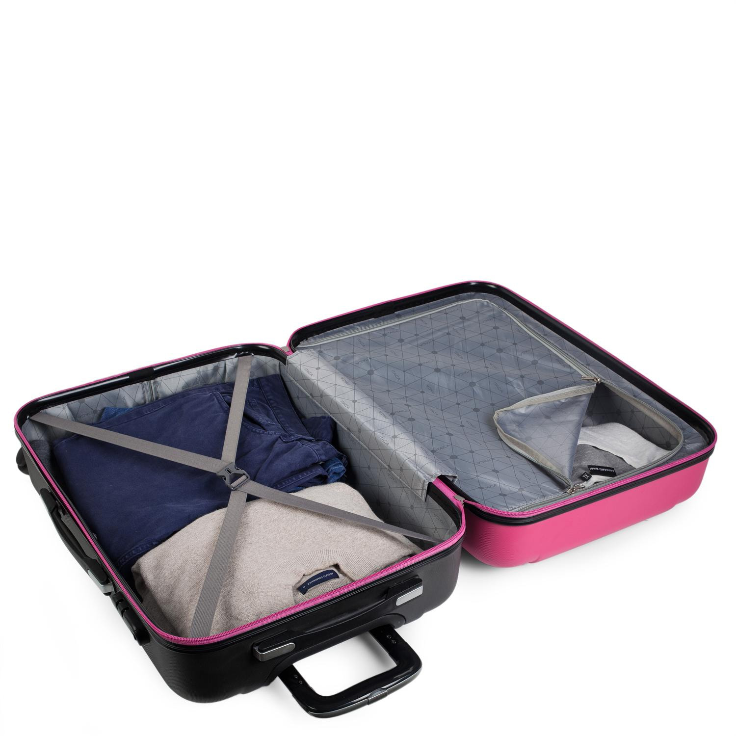 Maleta Itaca Tiber Set De 3 Unidades Fucsia-Antracita