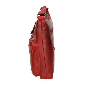 Borsa a tracolla da uomo - Modello False - Vera pelle RFID - 22.0 x 23.0 x 5.0 cm
