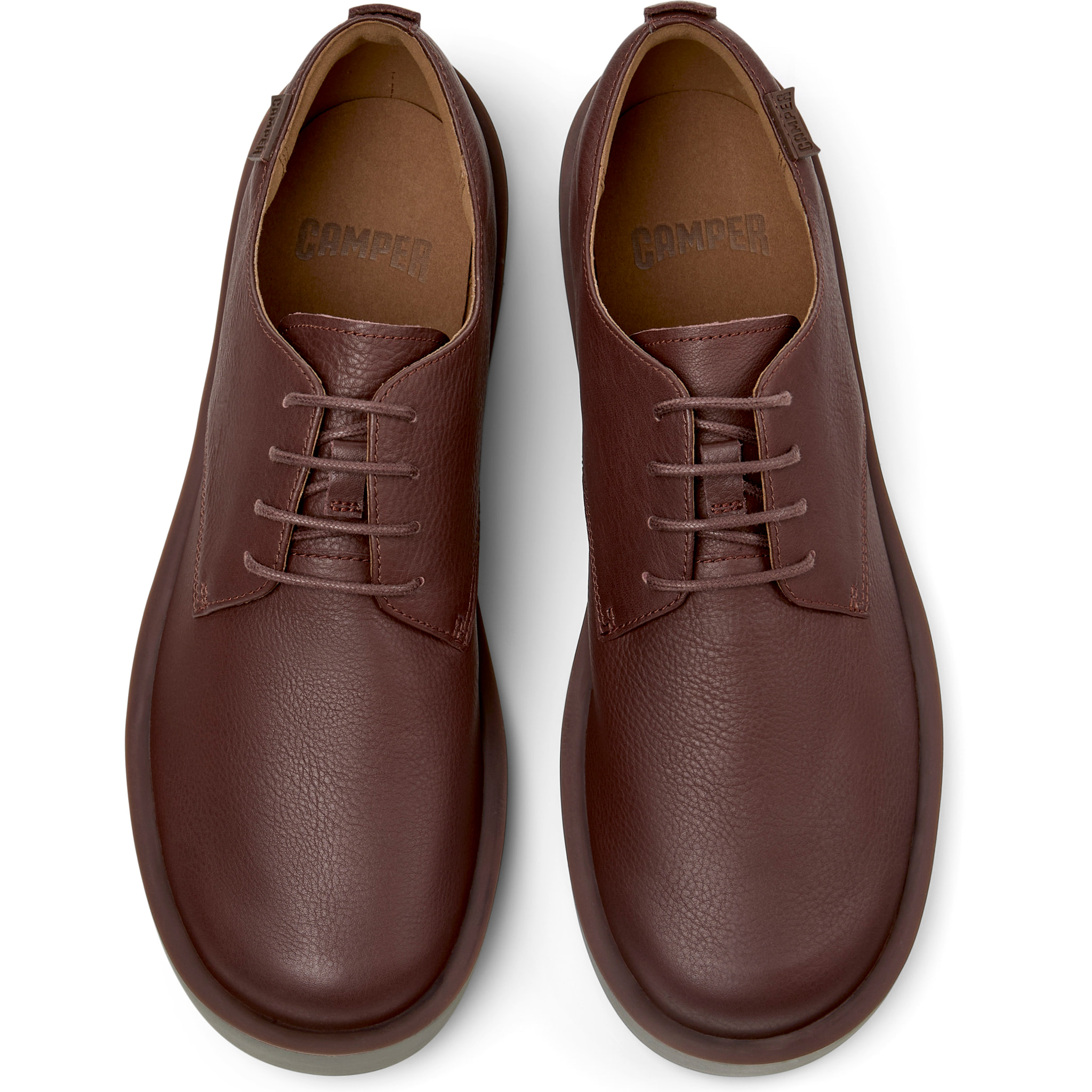 Scarpe stringate - CAMPER Wagon - Marrone - Pelle liscia