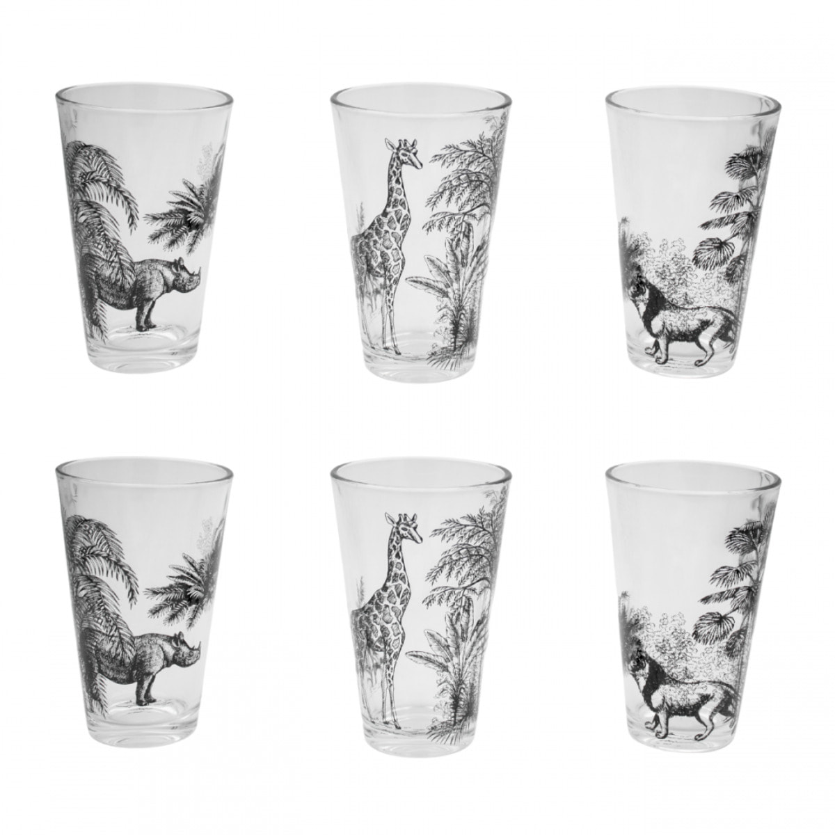 Lot de 6 verres, SAVANA