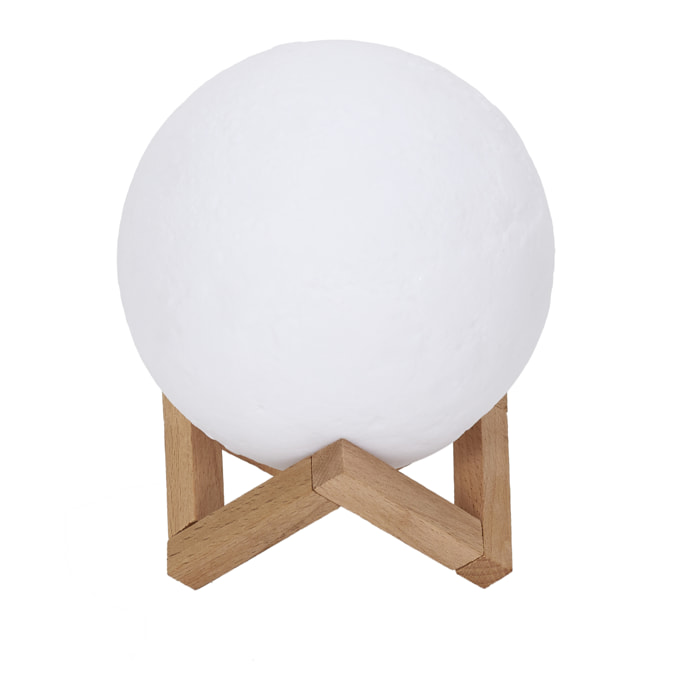 Lampe Tactile Lune Ronde 3d D15cm