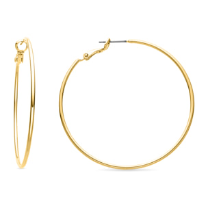 Pendientes de 50mm de diámetro acabado oro amarillo de 18k