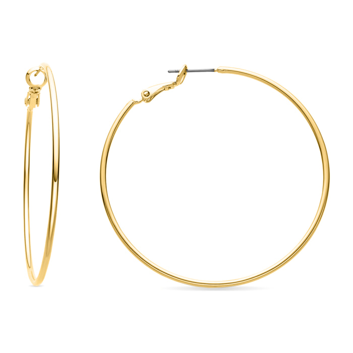 Pendientes de 50mm de diámetro acabado oro amarillo de 18k