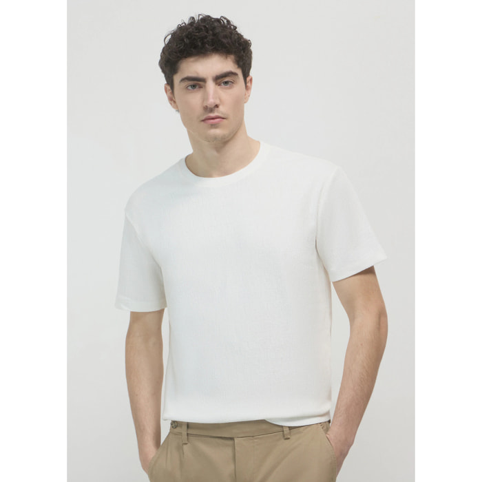 T-shirt tessuto goffrato