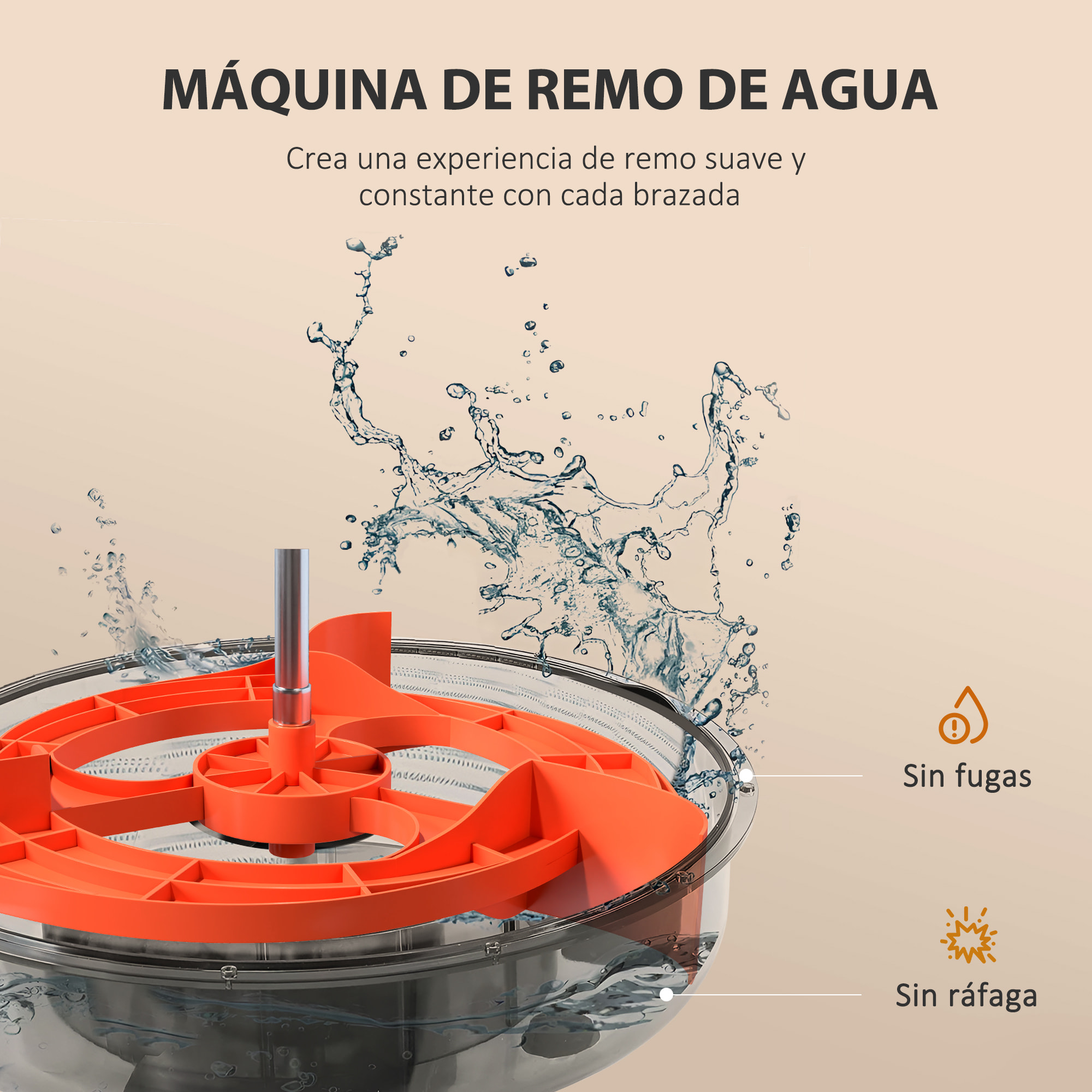 Máquina de Remo con 6 Niveles de Resistencia al Agua Máquina de Remo para Casa Plegable con Pantalla LCD Ruedas Máquina de Remar para Entrenaminto en Gimnasio Negro