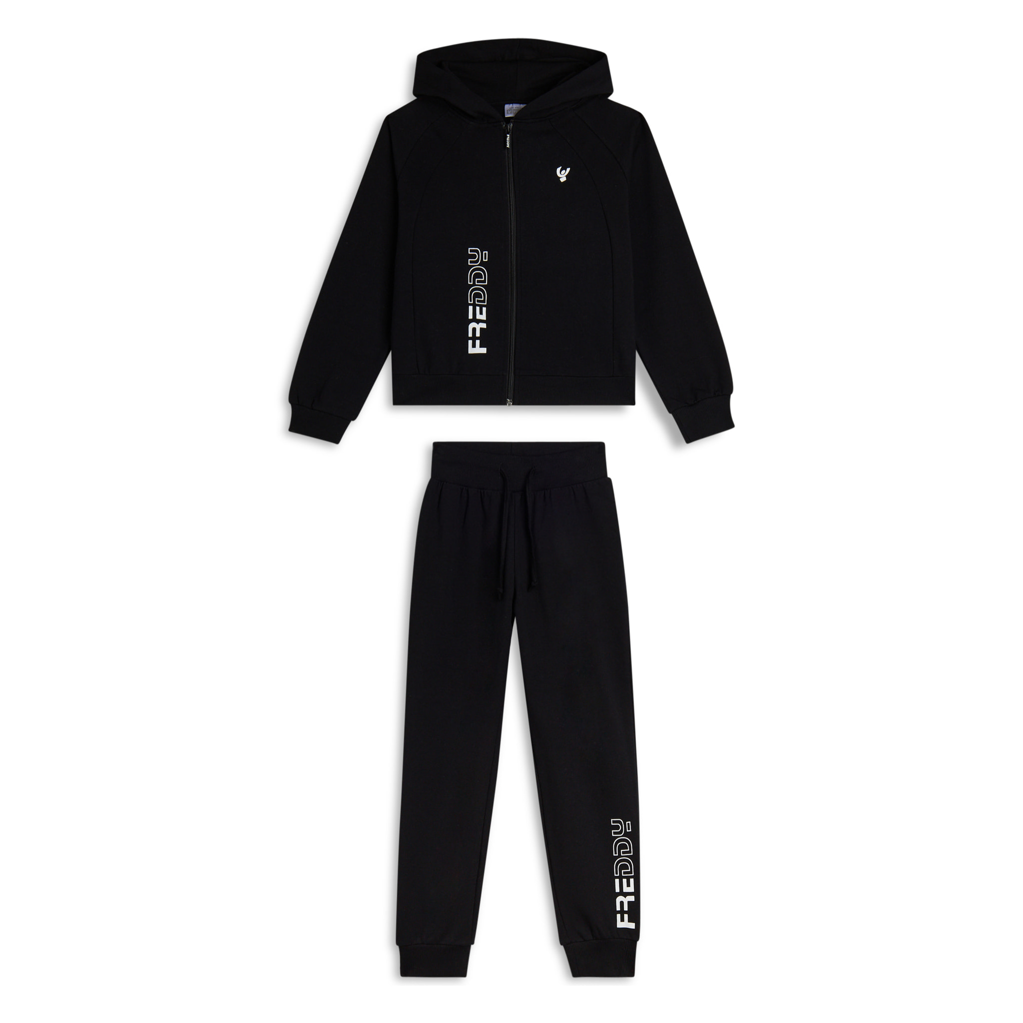 Tuta Bambina full zip con cappuccio e loghi FREDDY