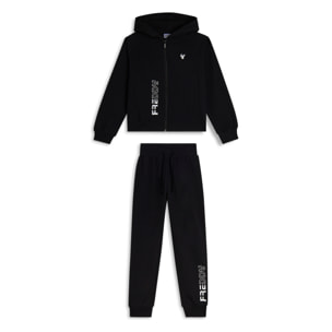 Tuta Bambina full zip con cappuccio e loghi FREDDY