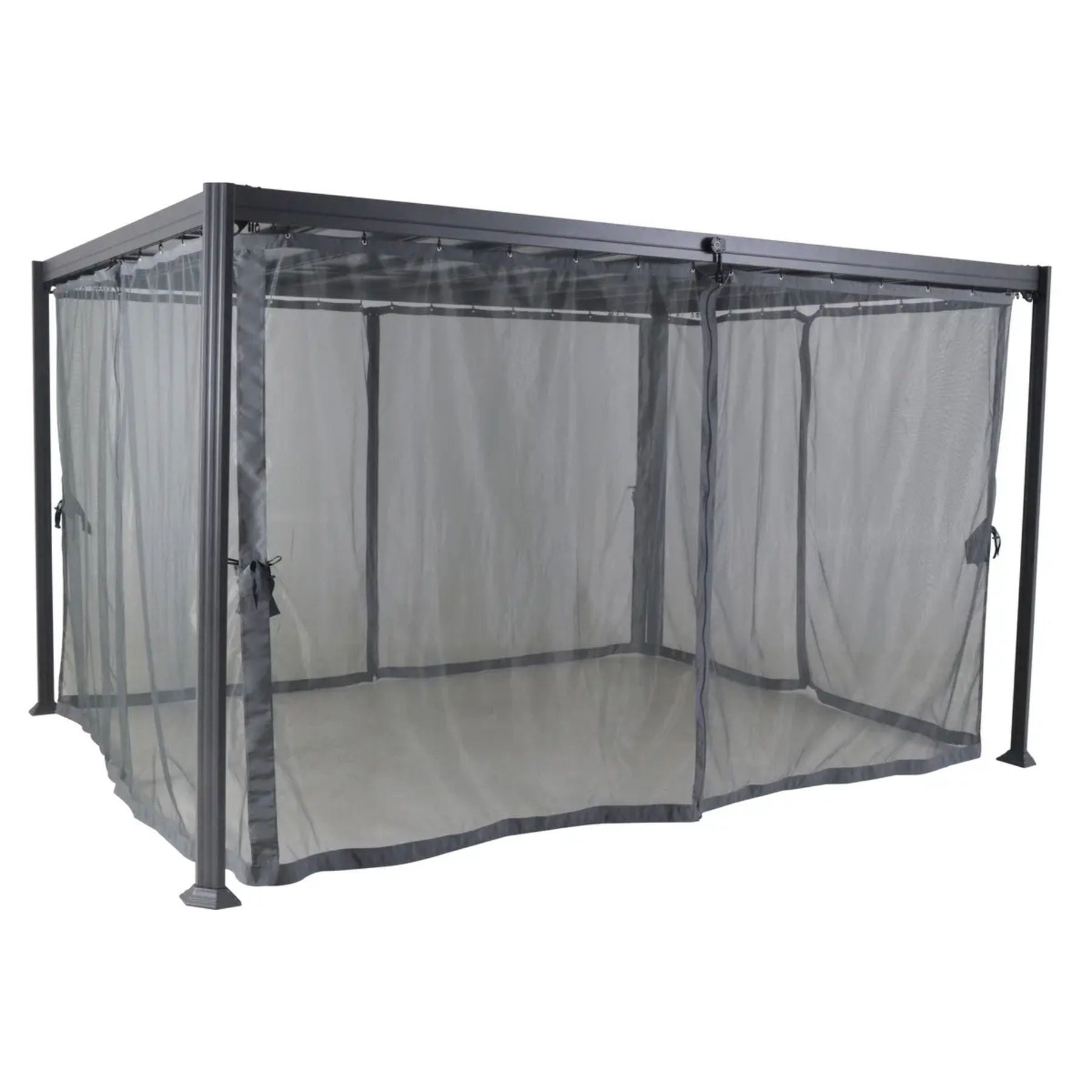 Moustiquaire de pergola "Belize" ardoise en polyester