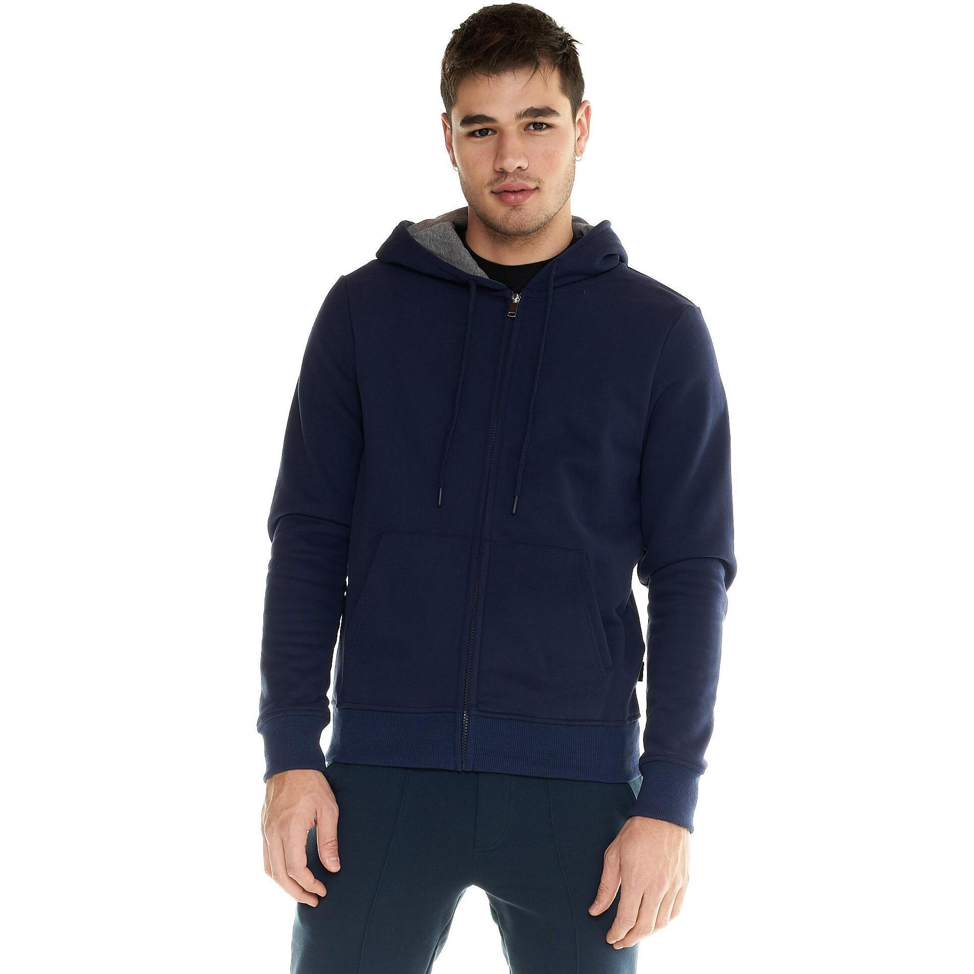 Felpa Leone uomo con cappuccioe full zip Lifestyle