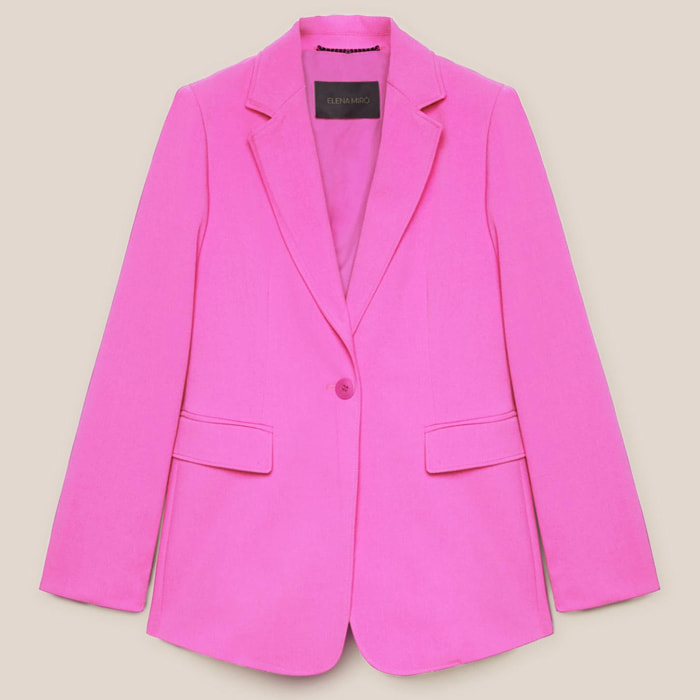 Elena Mirò - Blazer de tejido vaporoso - Fuchsia