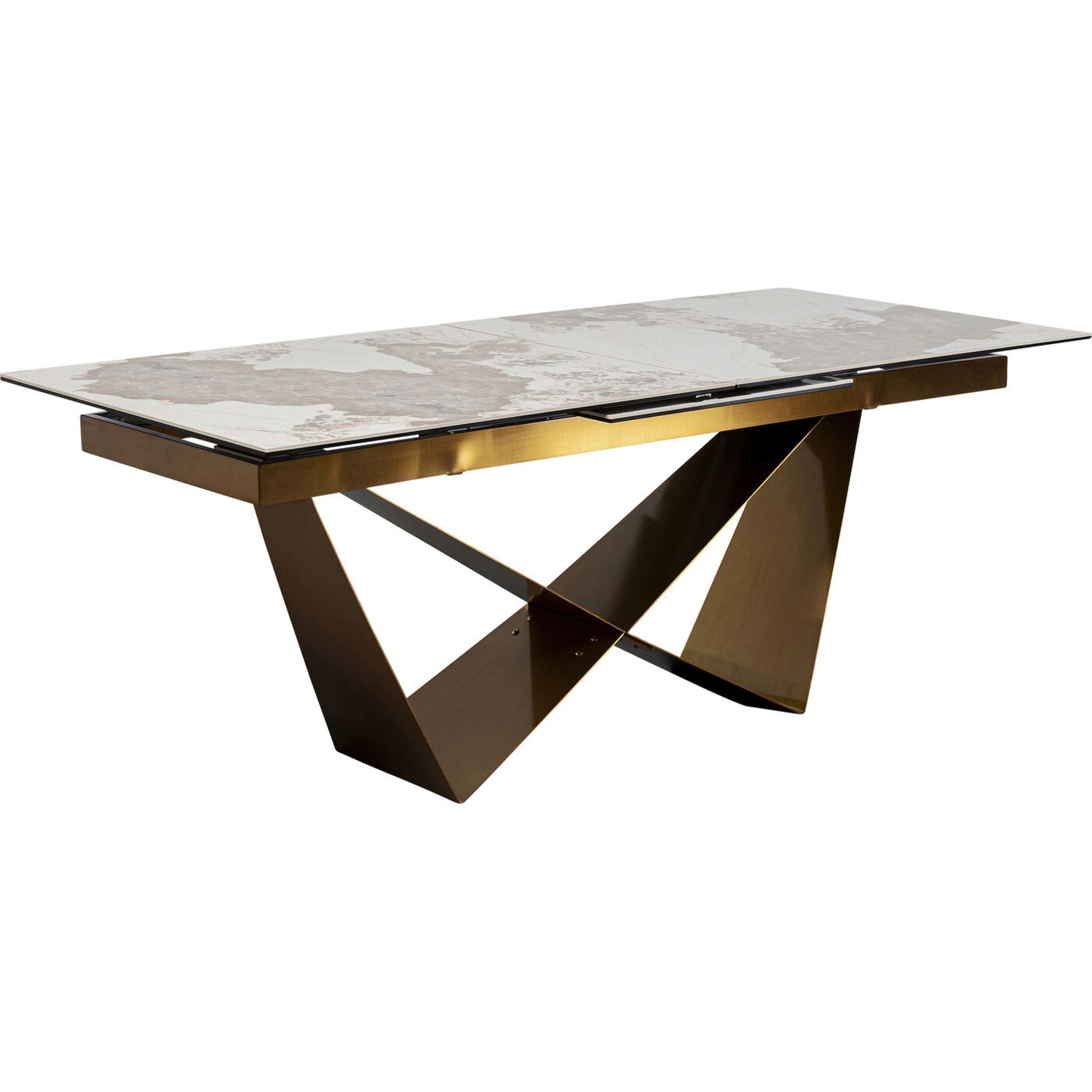 Table à rallonge Connesso 260x90cm blanche Kare Design