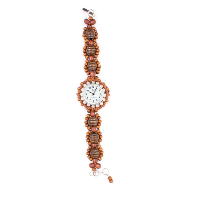 Reloj Ik IK001-BRWH Mujer Analogico Cuarzo con Correa de Madera