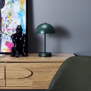 Lampe De Table Lucia Metal Vert H26cm