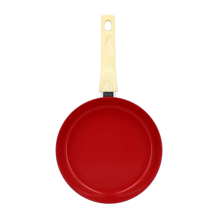 Poêle en revêtement céramique 24cm rouge - tous feux COLORAMA