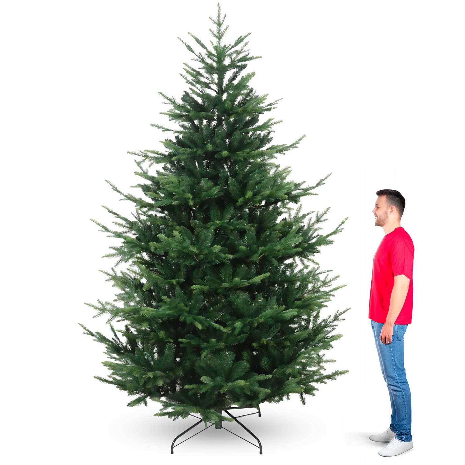 Giove - Albero di Natale effetto realistico in PE e PVC ø170x270H, 4487 rami