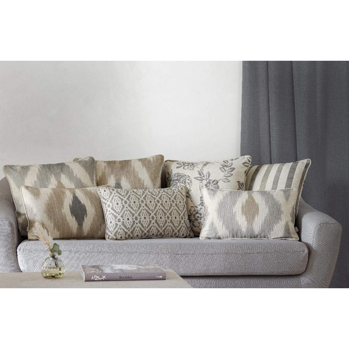 Lot de 2 housses de coussin FORMENTERA - gris/lin