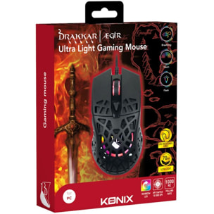 Souris Gamer Filaire KONIX DRAKKAR AEGIR ULTRA LIGHT MOUSE