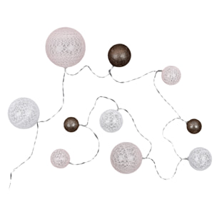 Guirlande Boule 10led Multi-taill Poudre 192cm