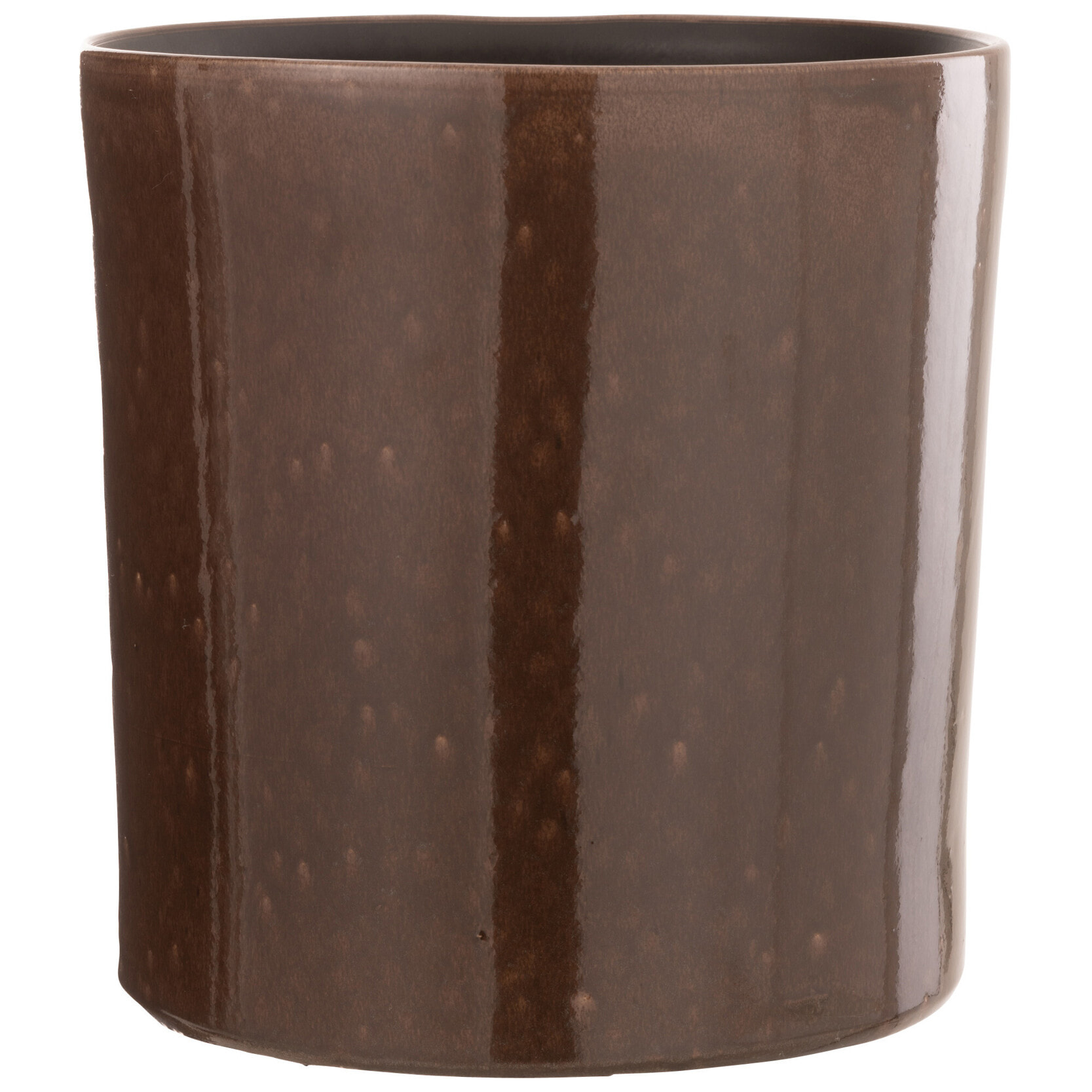 J-Line cache-pot Flexible - céramique - brun - large - Ø 24 cm