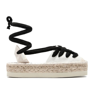 B&W Break&Walk - Sandali estivi in juta con zeppa per donna e bambina